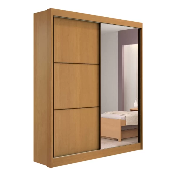 Roupeiro Atenas 2 Portas C/ 1 Espelho 3G internas - 100% MDF   - 1.85m - D Doro - 1.58/RF - Imagem 3