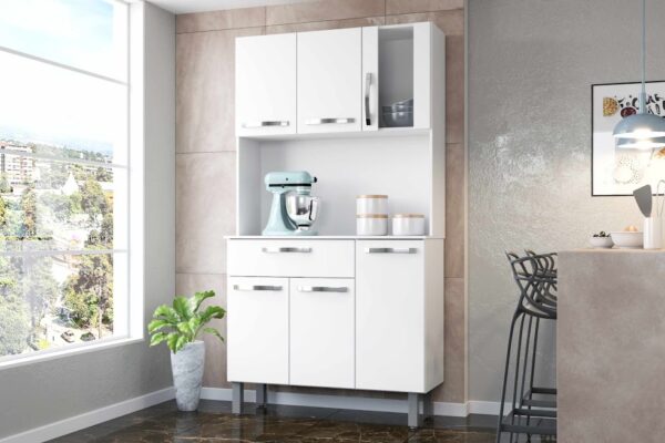 Kit cozinha Paris Fiorello 6P 1G 100%MDF - 1,72m - 3.1/TRA/RN