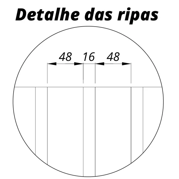 Modulo Painel Nobre Ripado Gelius - 0,5m - 2.5/SR - Imagem 7