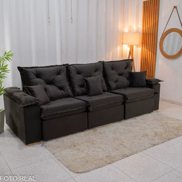 Sofá Retrátil Reclinável Porto Madri D28 Pró Aditivada - 2.70m - 1,5/RF - Imagem 3