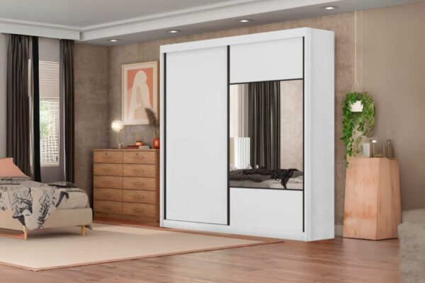 Roupeiro Versatto 2P8G C/2 Esp Novo Horizonte - 100% MDF - 2,08m - 1.65/RN - Imagem 2