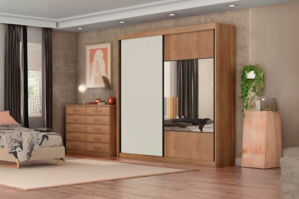 Roupeiro Versatto 2P8G C/2 Esp Novo Horizonte - 100% MDF - 2,08m - 1.65/RN