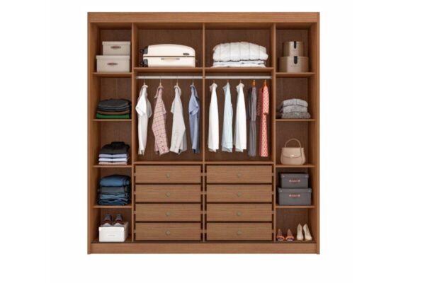 Roupeiro Versatto 2P8G C/2 Esp Novo Horizonte - 100% MDF - 2,08m - 1.65/RN - Imagem 3