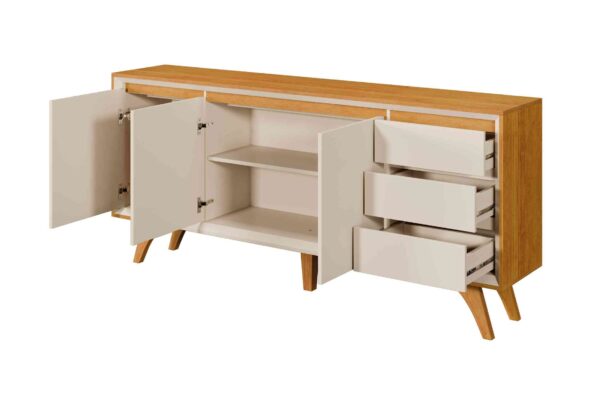 BUFFET VERTEX 3PTA 3 GAV 180CM NAT/OFF MAVAULAR - 1,80M - 9.5/RN - Imagem 3