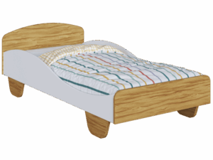 Cama Solteiro Sol 100% MDF – 96X1,93 –  (FLEX pode usar como montessoriana) -PEROBA MÓVEIS 3.3/TD
