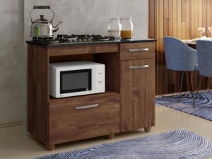Balcão Violeta para Cooktop 5 Bocas – Kaiki Móveis – 114,5cm – 3.4/CW