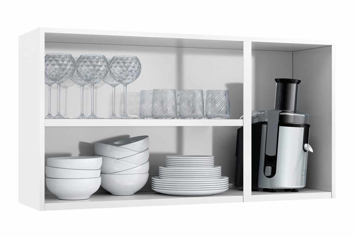 ARMÁRIO AÉREO DE COZINHA RUBI 3 PORTAS C/ VIDRO – TELASUL – 1,05m - 2.6/CW - Imagem 2