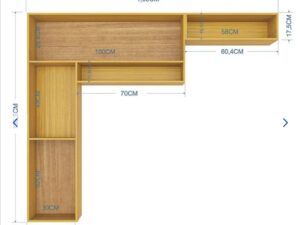Cozinha Suspensa Thais-Poquema – 1,63m – 1.9/LD