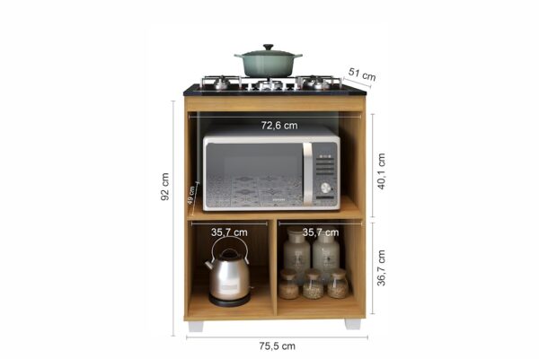Balcão P/ Cooktop Turim Fiorello - 0,76m - 2.0/TRA - Imagem 4