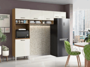 COZINHA AURORA 6 PORTAS 4 NICHOS – 2,50m – ARAMOVEIS – 4.2/CW