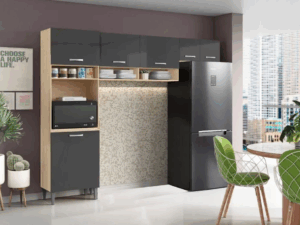 COZINHA AURORA 6 PORTAS 4 NICHOS – 2,50m – ARAMOVEIS – 4.2/CW