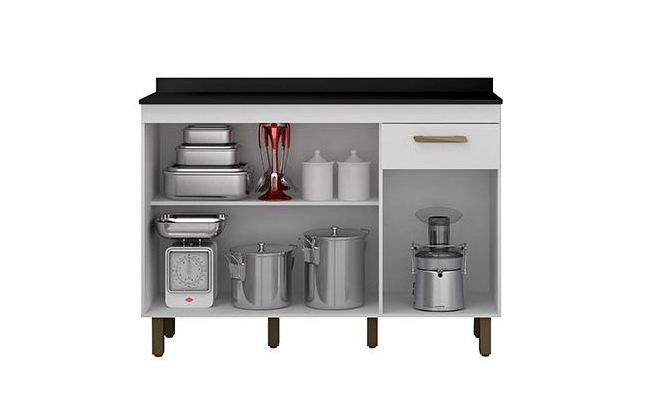 BALCÃO 3P1G SÃO LUIS – 120cm – VALDEMOVEIS - 3.3/CW - Imagem 3