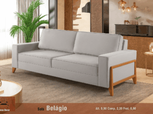 ESTOFADO BELAGIO LIVING de linho – 2,00m DEVON DECOR – 1.1/TRA