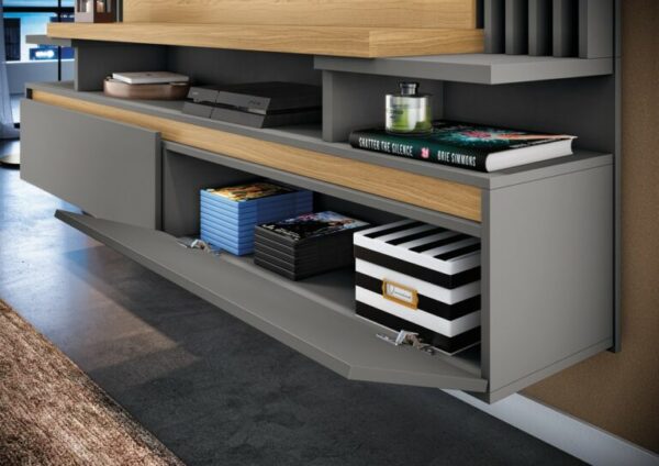 Painel Home Suspenso Cosmo 1,81m - tv 55' – HB MÓVEIS - 8.3/TD - Imagem 3