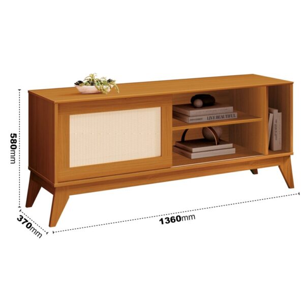 Rack Cayman Cedro – EDN Móveis - 136cm - 2.8/TD - Imagem 3