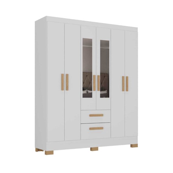 Roupeiro Guarda-Roupa Fortaleza Plus 6P 2G c/ Pés e Espelhos - Atualle Móveis - 5.1 - SR - Imagem 2