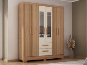 Roupeiro Guarda-Roupa Fortaleza Plus 6P 2G c/ Pés e Espelhos – Atualle Móveis – 5.1 – SR