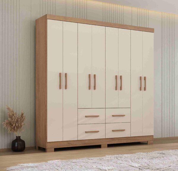 Roupeiro Guarda-Roupa Itapema 8P 4G c/ Pés - Atualle Móveis - 6.4 - SR - Imagem 2