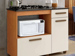 Balcão Violeta para Cooktop 5 Bocas – Kaiki Móveis – 114,5cm – 3.4/CW