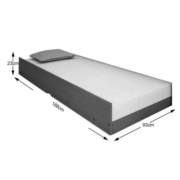 Cama Solteiro Ravena com 2 Gavetas e Cama Auxiliar – Conquista Moveis - 101cm - 6.0/PR - Imagem 6