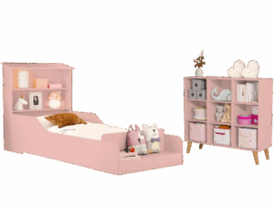 Cama Infantil / Juvenil Liz + Organizador Ceci Rosé – MADEC/VJ MÓVEIS – 5.1/TD