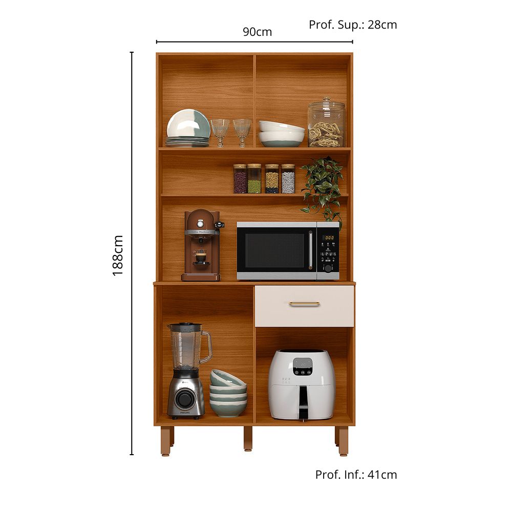 Armário de Cozinha Kit Iziz - 0,90m – 3.2/LD - Imagem 2