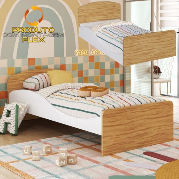 Cama Solteiro Lua 96x193 – (FLEX Pode usar como montessoriana) PEROBA MÓVEIS - 3.3/TD