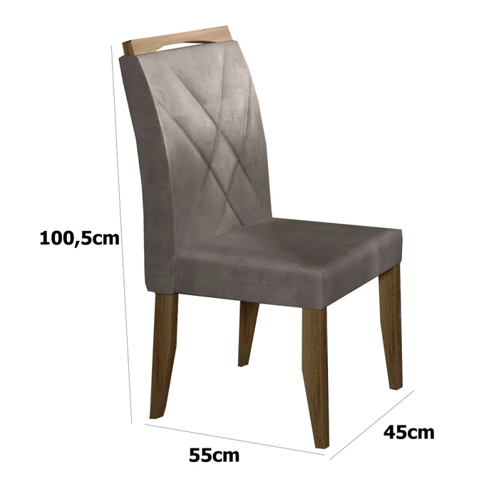 Mesa de Jantar Madri 1,60×0,80 com 6 Cadeiras Califórnia - 1.4/LD - Imagem 12