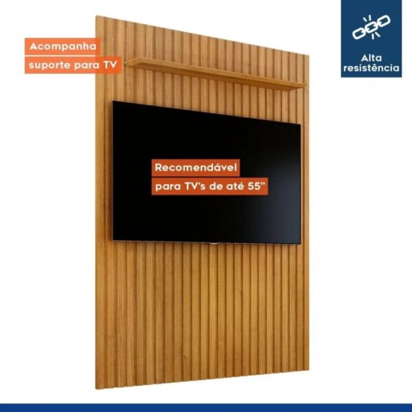 Painel até 55″ Vitória 138 Cinamono - VALDEMÓVEIS - 1.38m - 5.8/TD - Imagem 4