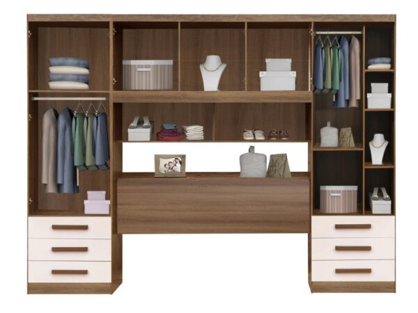 Guarda-Roupa Acoplado México 5 Portas + Floripa 2 Portas Casal(NÃO CONVEM CAMA) - 2,73m - 1.0/LD - Imagem 2