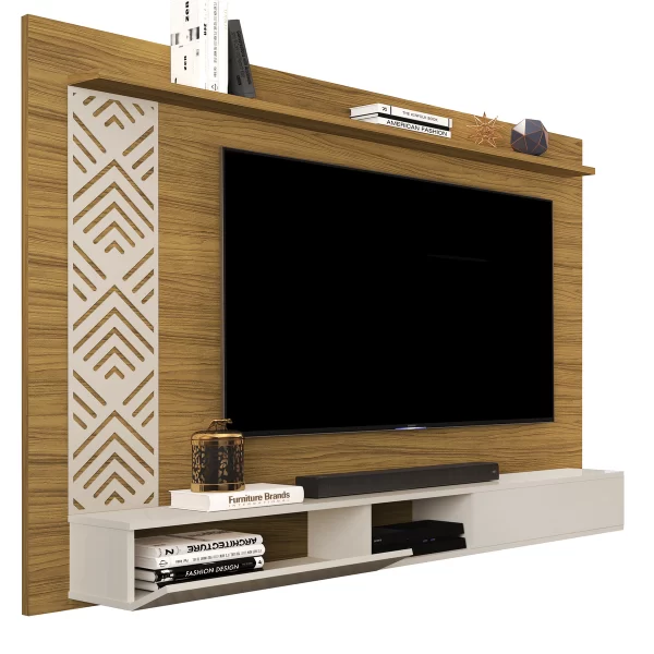 Painel até 60″ Roma Nature/Off White - MADEC/VJ MÓVEIS - 1.70m - 3.4/TD - Imagem 3