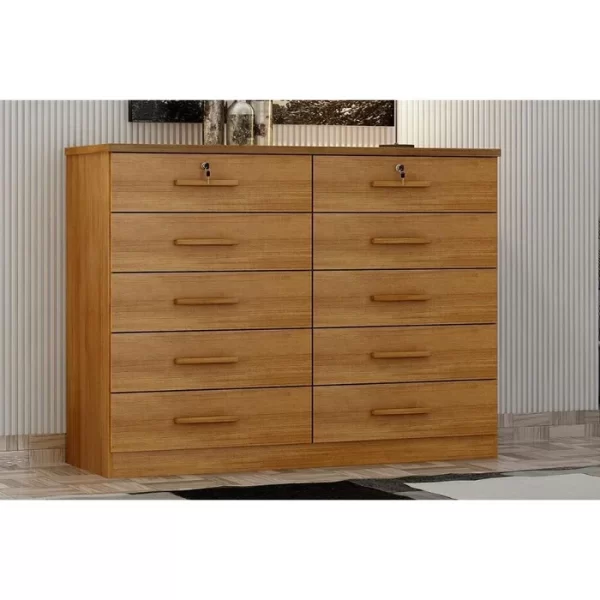 Cômoda Deca 10 Gavetas – NOVO HORIZONTE – 136cm – 5.8/TRA - Imagem 2