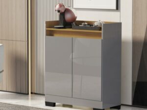 Buffet 2 Portas Real Cinza/Mel – MÓVEIS PRIMUS – 0.58m – 1.8/TD