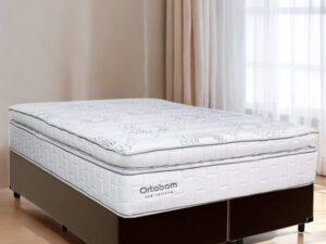 Colchão Queen New Freedom + Base Box – Ortobom/Alto Nível – 1.58×1.98m – 2.0/TD