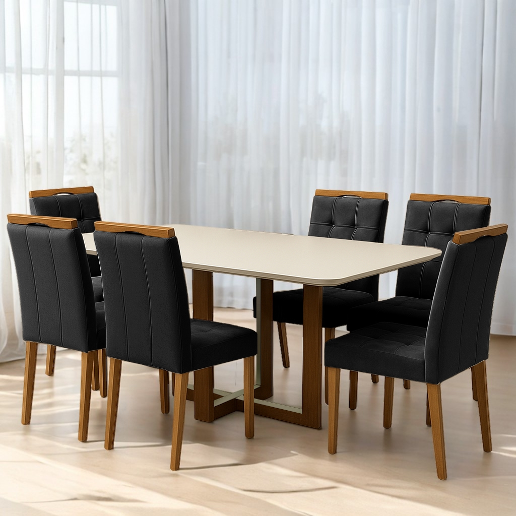 Mesa Atlas Canto Copo 160×80 com 6 Cadeiras Sophia – Art Assentos + WM Decor - 1.6/TD - Imagem 9