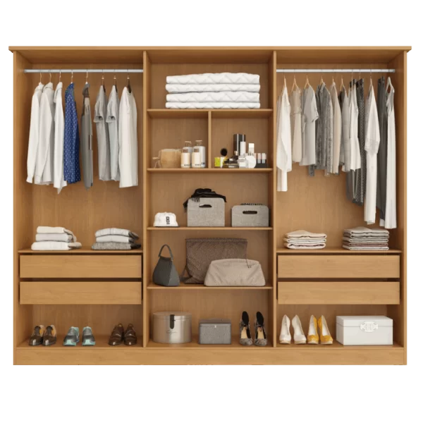Roupeiro Guarda-Roupa 6 Portas Nina 2,12 m 100%MDF - BIANCHI - 2.12m - 9.7/TD - Imagem 2