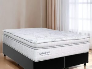 Colchão Queen New Freedom + Base Box – Ortobom/Alto Nível – 1.58×1.98m – 2.0/TD