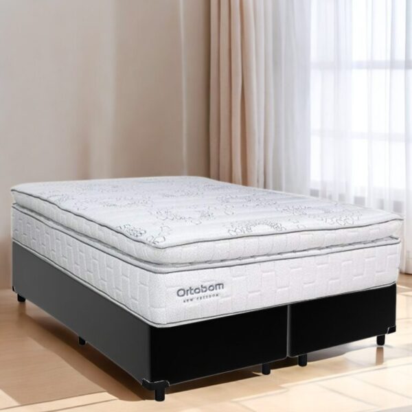 Colchão Queen New Freedom + Base Box - Ortobom/Alto Nível - 1.58x1.98m - 2.0/TD