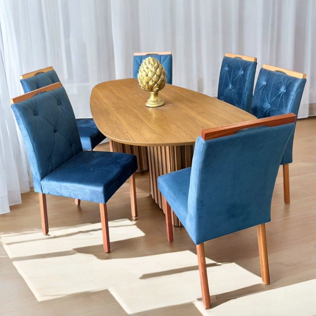 Mesa Isis 180x96 com 6 Cadeiras Yasmim – Leifer + KM Decor - 1.4/TD - Imagem 5