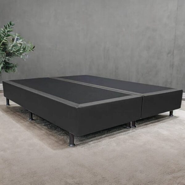 Base Box Queen Simples Corino Branco - ALTO NÍVEL CAMAS E COLCHÕES - 1.58m - 3.0/TD - Imagem 3