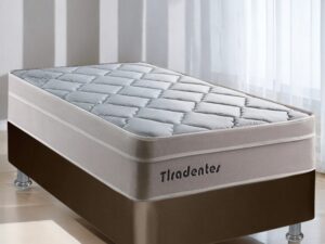 Colchão Solteiro Tiradentes D28 + Base Box Simples Corino – Colchominas/Alto Nível – 0.88m – 6.0/TD