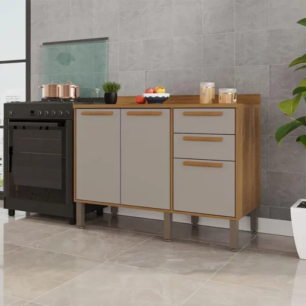 Balcão Cozinha Flórida – Salleto – 120cm –  4.0/SR