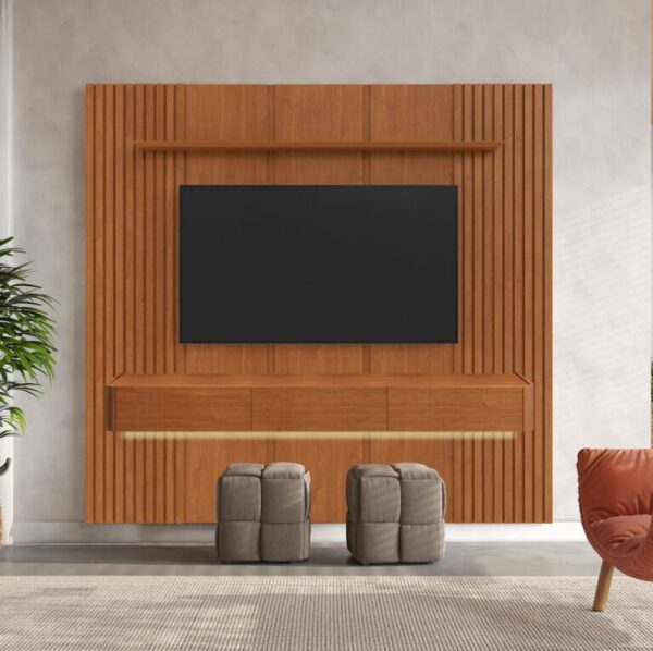 Painel até 58″ Union 1,87 + Nicho Union 1,80 Naturale - MAVAULAR - 1.87m - 1.1/TD - Imagem 2