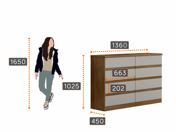 Cômoda Bello – Novo Horizonte – 136cm – 5.3/TRA - Imagem 3