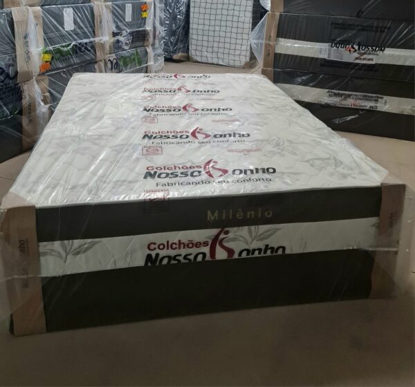 Cama Box Colchobox Casal Milênio Marrom Nosso Sonho - 50x138x188 - 7.7/SR