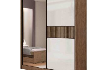 Roupeiro Atenas 2 Portas C/ 1 Espelho 3G internas – 100% MDF   – 1.85m – D Doro – 1.58/SR