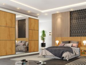 Roupeiro Bragança 3P com 1 Porta Espelhada – Europa Móveis – 2.26m – 1.7/SR
