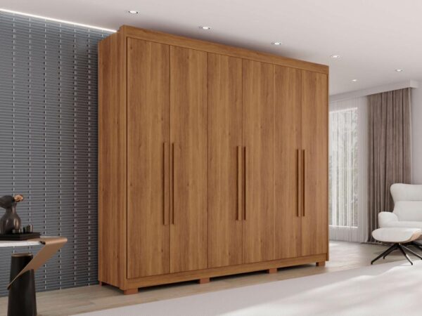 Roupeiro Itália 6P6G 100%MDF - Salleto - 2.40m - 1.4/SR