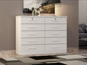 Cômoda Deca 10 Gavetas – NOVO HORIZONTE – 136cm – 5.8/TRA