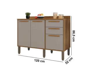 Balcão Cozinha Flórida – Salleto – 120cm –  4.0/SR